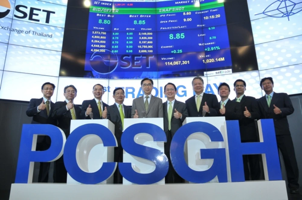 บรรยากาศในงานพิธีเปิดการซื้อขายหุ้น PCSGH