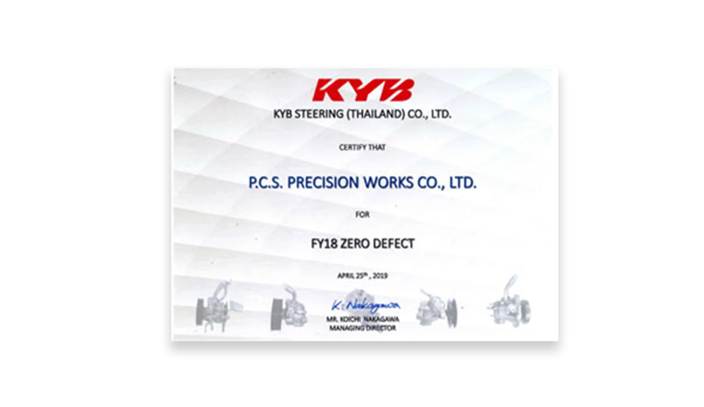Zero Defect KYB Steering (Thailand) Co.,Ltd.