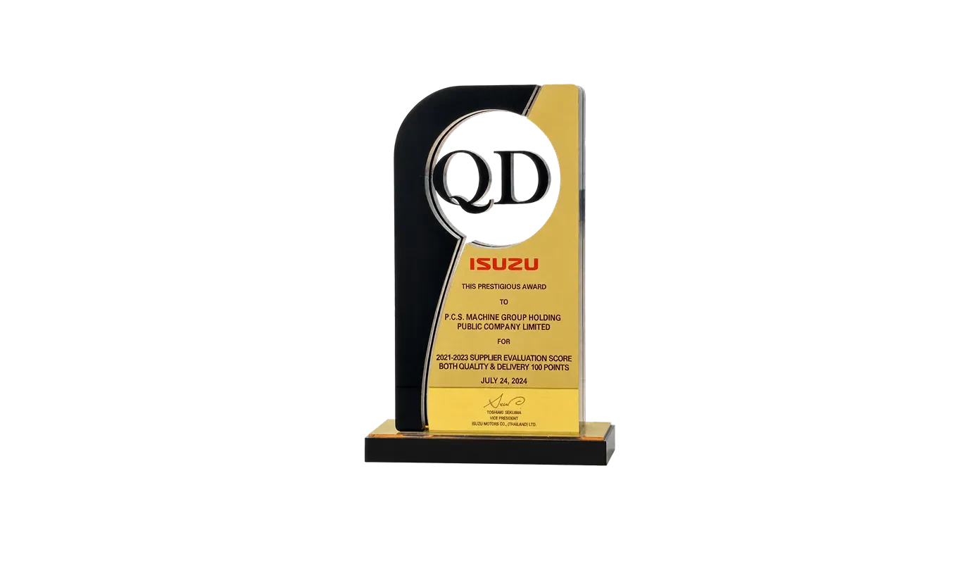 Isuzu Supplier Evaluation Score Award 2021–2023 (Quality & Delivery: 100 Points)