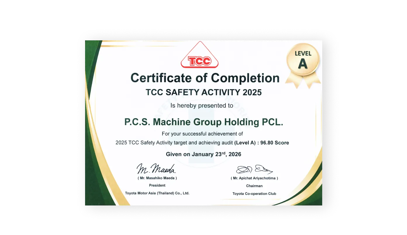 Certificate of Completion – TCC Safety Activity 2025 (Level A)